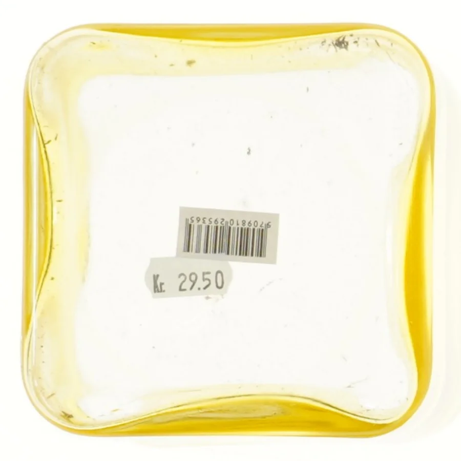 Gul glasvase 12x12 cm (str. 12x12x12 cm)