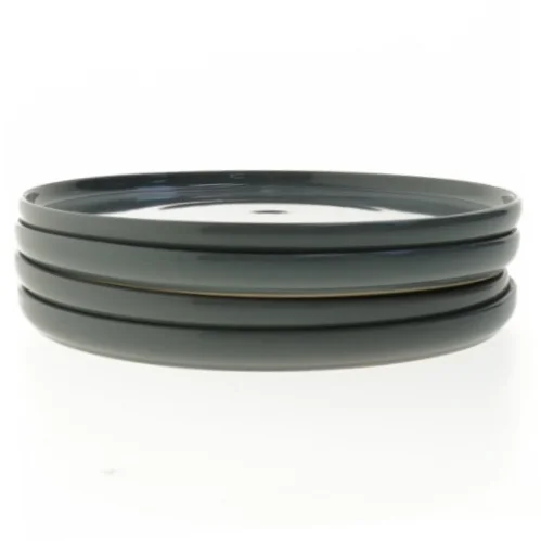 Grå keramik tallerkener fra Sustainable Orphans (str. Ø ø 25 cm. 4 styk)