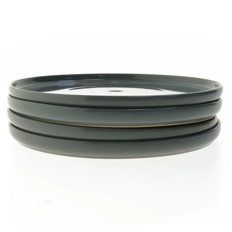 Grå keramik tallerkener fra Sustainable Orphans (str. Ø ø 25 cm. 4 styk)