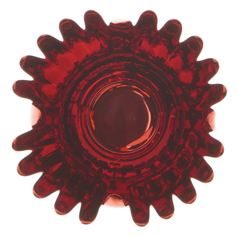 Blomstret skål i glas fra Krifon (str. 14 cm)