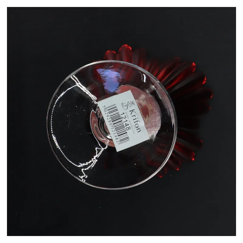 Rød glasvase fra Krifon (str. 11x20 cm)