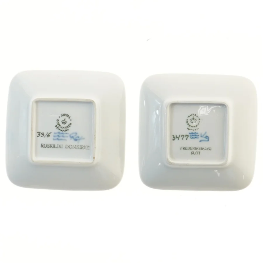 Royal Copenhagen miniature platter set fra Royal Copenhagen (str. 2 stk 10,5x10 cm)