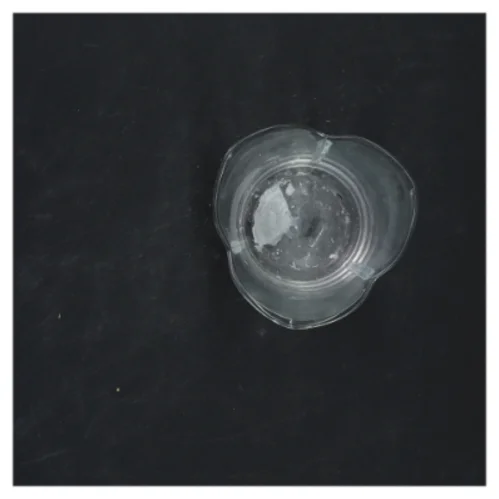 Transparent glas vase (str. 8,5x6 cm)