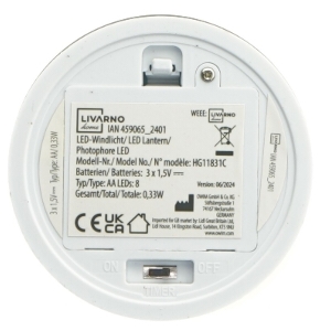 LED lygte fra Livarno Home (str. Ø 9 cm højde 15 cm)