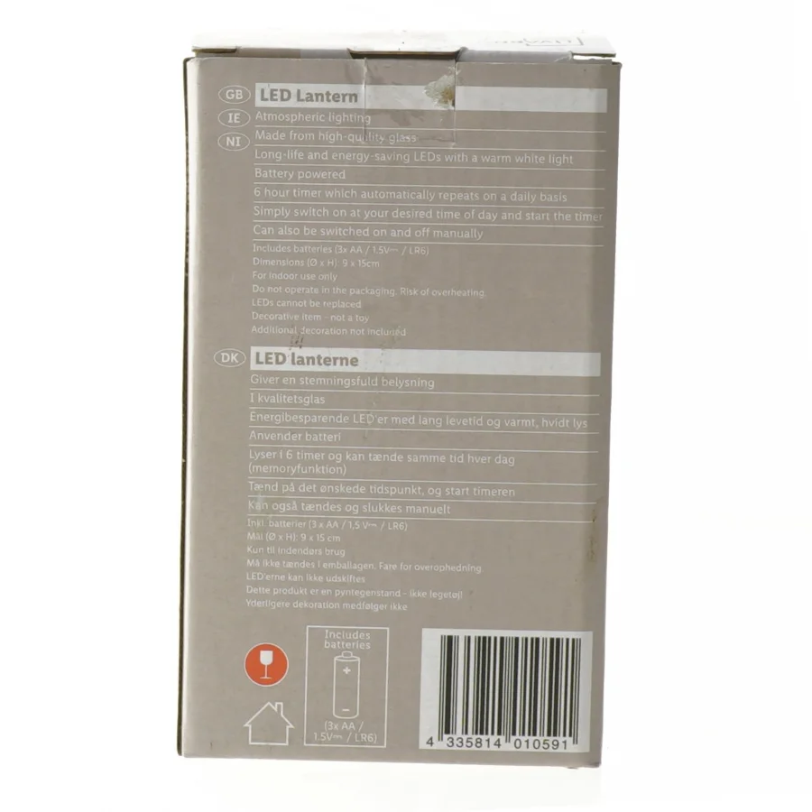 LED lygte fra Livarno Home (str. Ø 9 cm højde 15 cm)