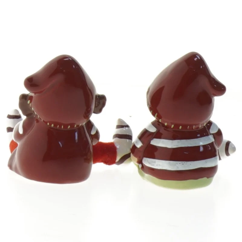 2 keramiske julefigurer (str. 8 cm)