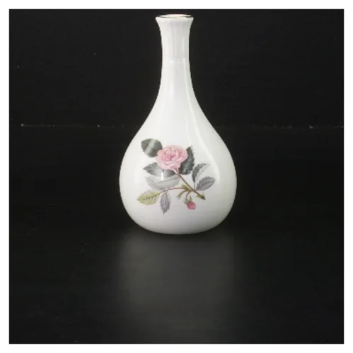 Vase med rose motiv fra Wedgwood (str. 13,5 cm)