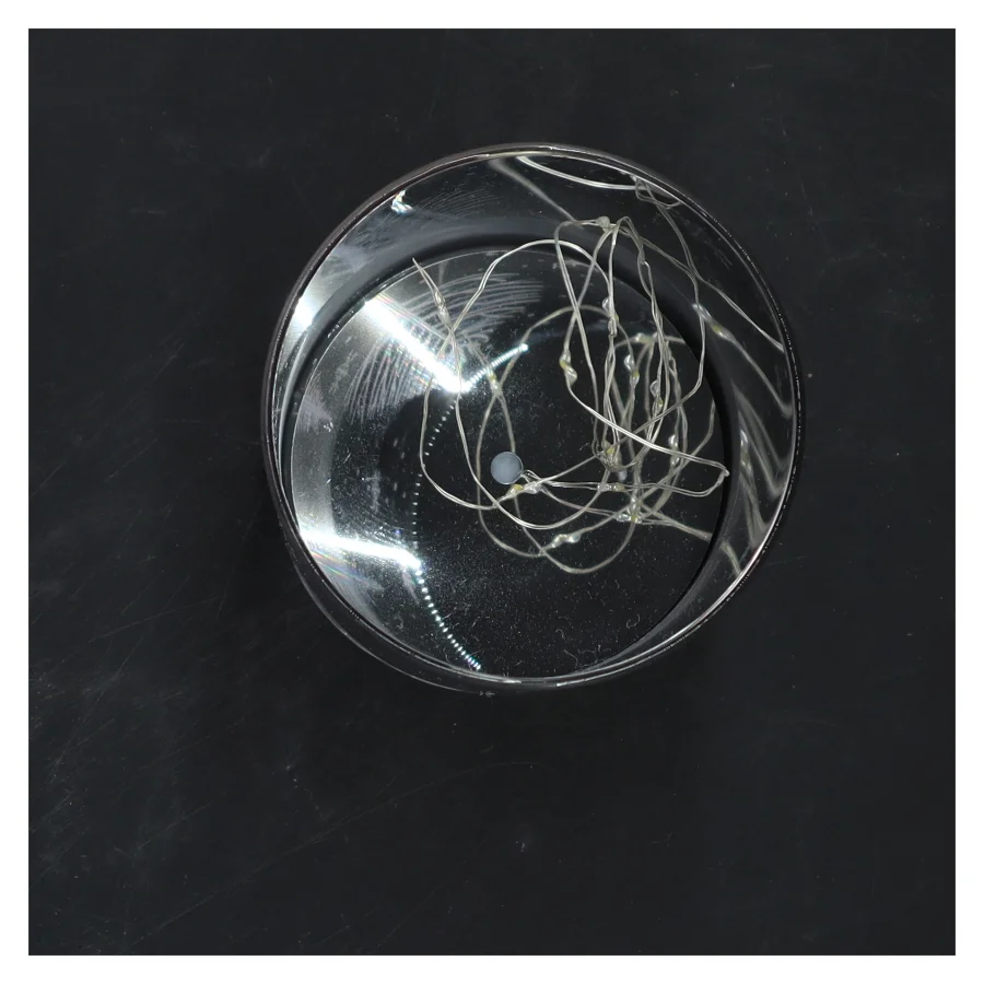 Cylindrisk lyslygte med LED lys (str. 15x9 cm)
