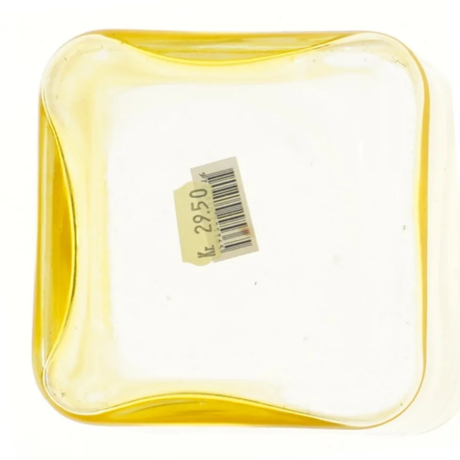 Gul glasvase (str. 12x12x12 cm)