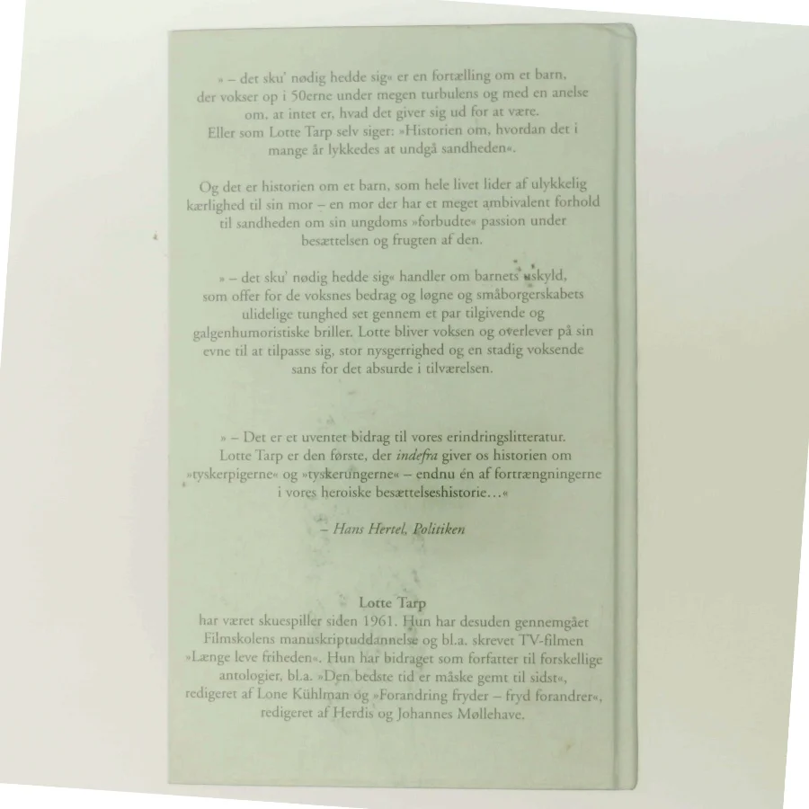 Det sku' nødig hedde sig af Lotte Tarp (Bog)