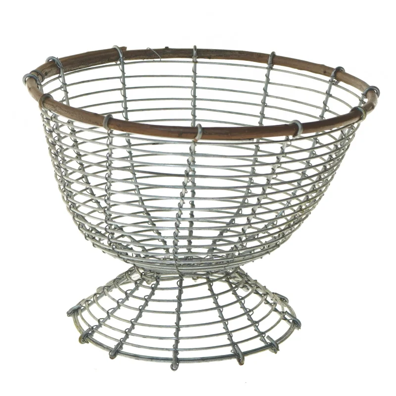 Metaltråds kurv (str. Ø 20 cm længde 15 cm)