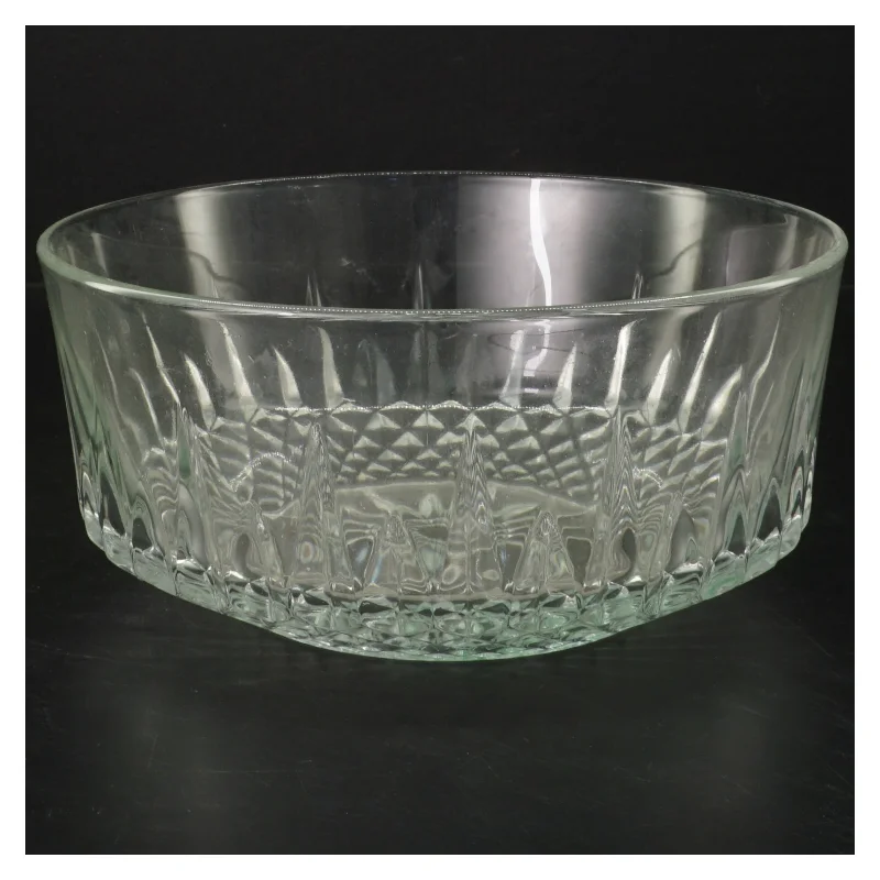 Glas skål med mønster (str. Ø 20 cm)