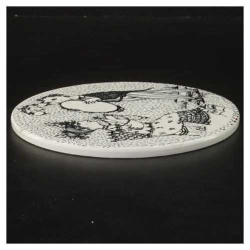 Dekorativ vægplakette fra Bjørn Wiinblad (str. Ø 15 cm)