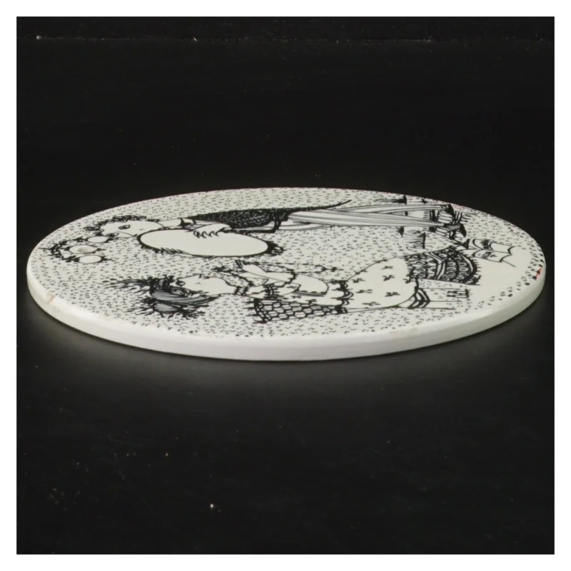 Dekorativ vægplakette fra Bjørn Wiinblad (str. Ø 15 cm)