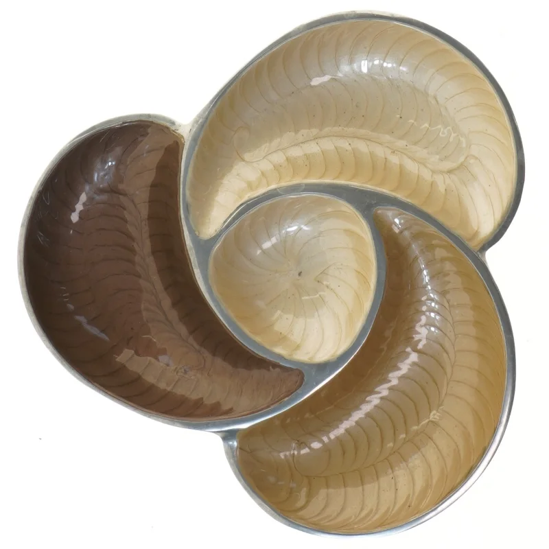 Gylden serveringsskål fra Home Centre (str. Ø 25 cm)