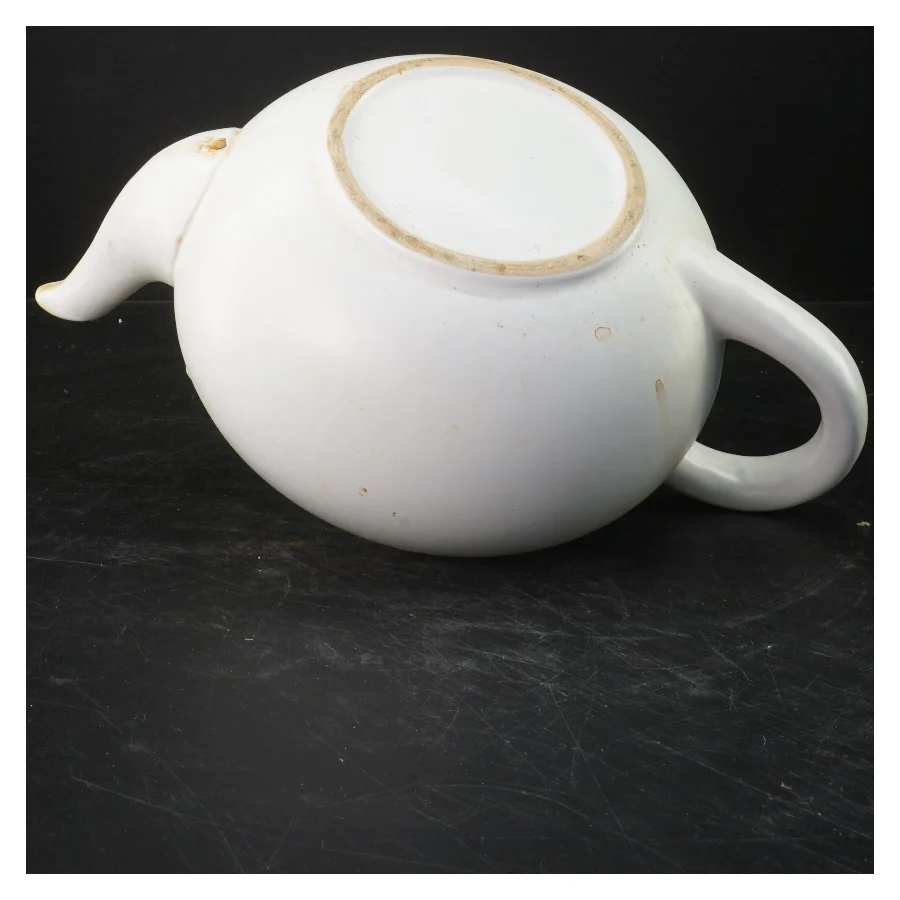 Hvid porcelæn tekande (str. 32x17x21 cm)