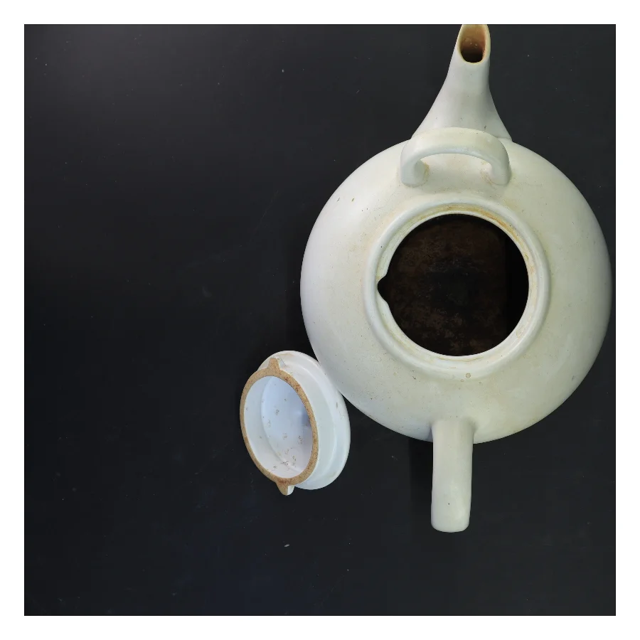 Hvid porcelæn tekande (str. 32x17x21 cm)