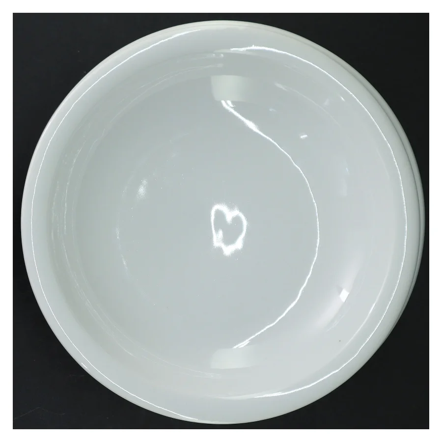 6 pastatallerkener/dybe tallerkener, hvidt porcelæn (str. 20 cm)