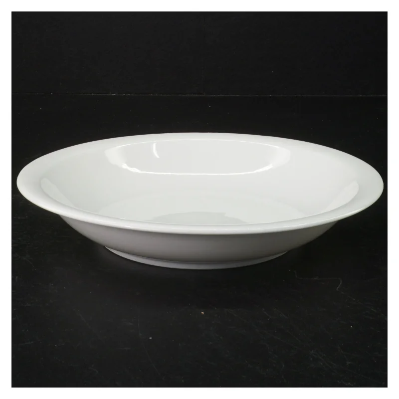 6 pastatallerkener/dybe tallerkener, hvidt porcelæn (str. 20 cm)