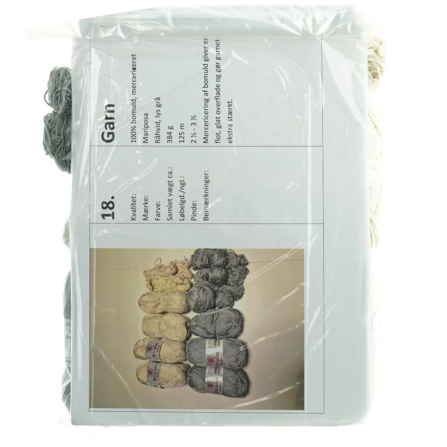 Merceriseret bomuldsgarn (384 gram)