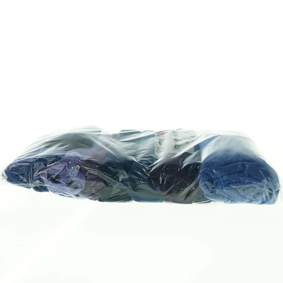 Rib-jersey stof - blå, lilla nuancer 