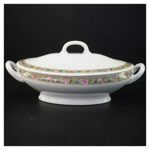 Terrin med låg, vintage (str. 31 x 18 cm)