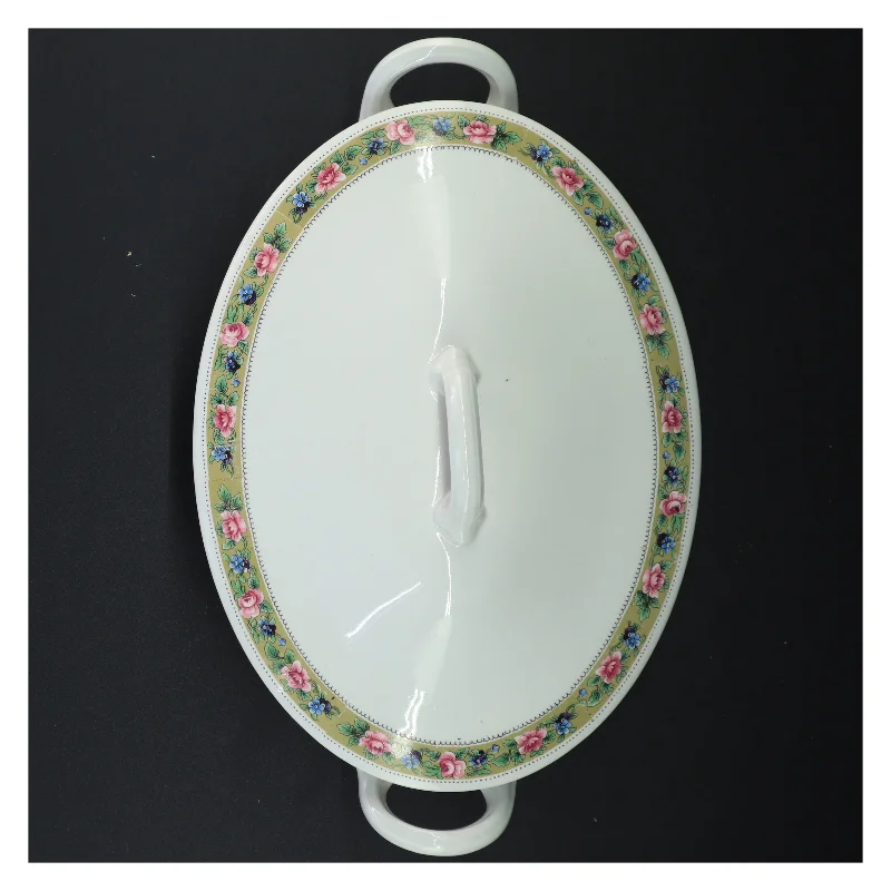 Terrin med låg, vintage (str. 31 x 18 cm)