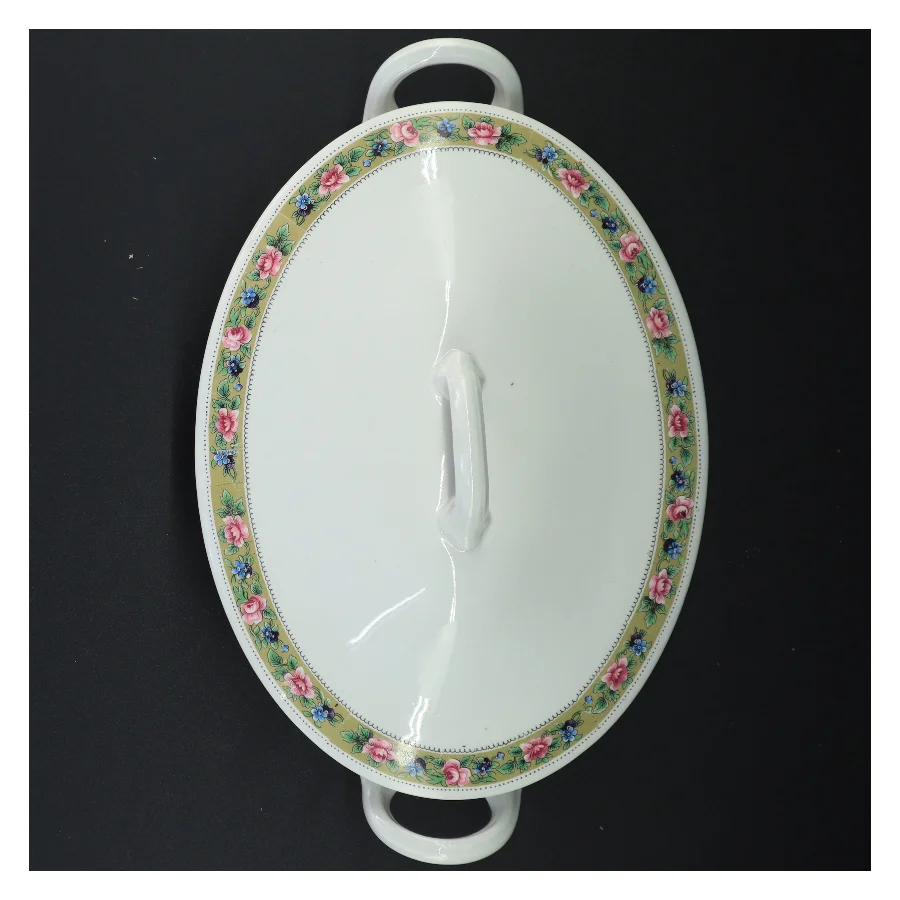 Terrin med låg, vintage (str. 31 x 18 cm)