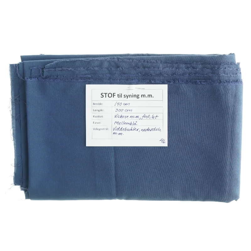 Viskosestof til syning, mellemblå (140 x 300 cm) 