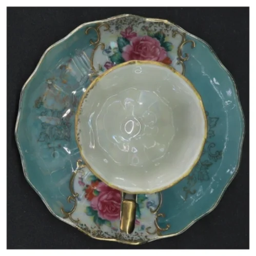 Mokkakop med underkop (str. Diameter, 12 cm kop 7 x 6,5 cm)