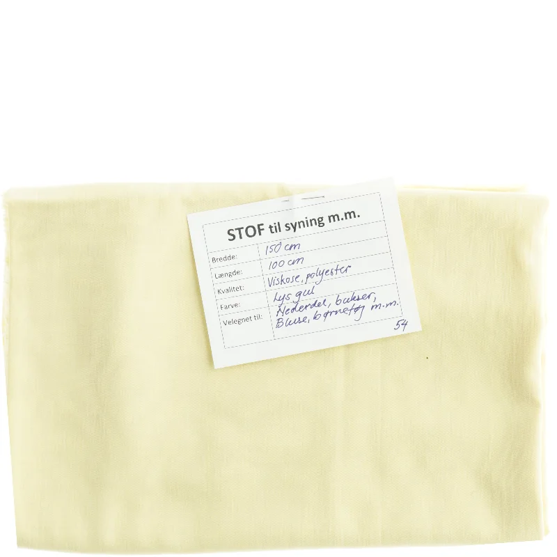 Stof, lysegul viskose-polyester stof (150 x 100 cm)