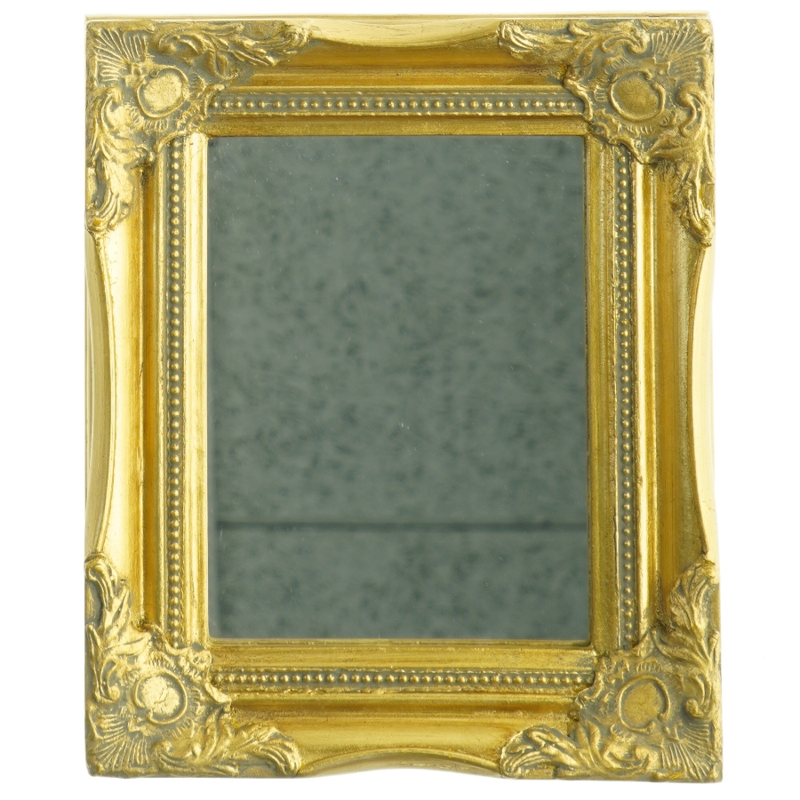 Spejl i guldramme (str. 27,5 x 3 20 cm)