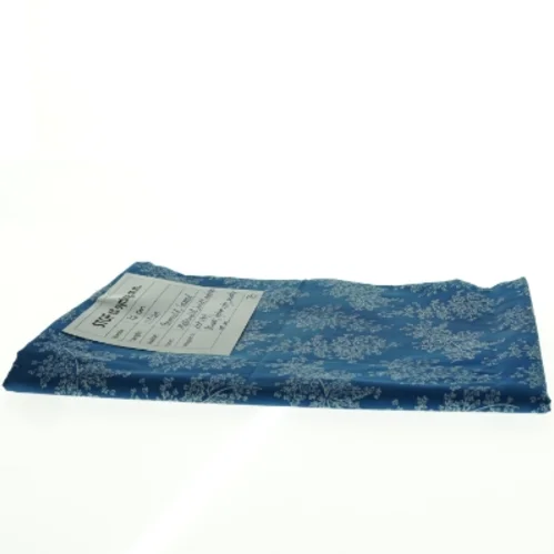 Let bomuldslærred, mellemblå, hvidt mønster (86 cm x 170 cm)