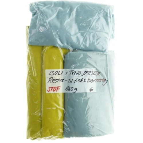 Stofrester i isoli og tynd jersey