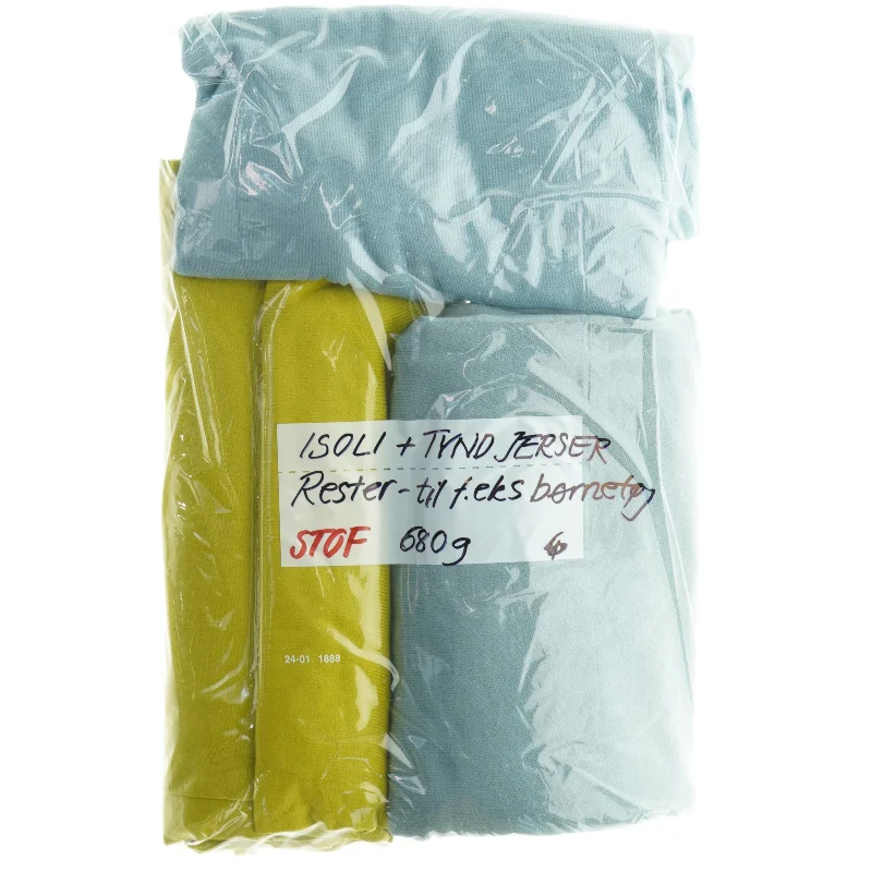 Stofrester i isoli og tynd jersey