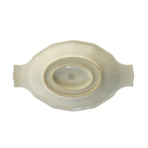 Smuk sovseskål med underskål, Schlaggenwald (str. Ø 26xØ15x8 cm)