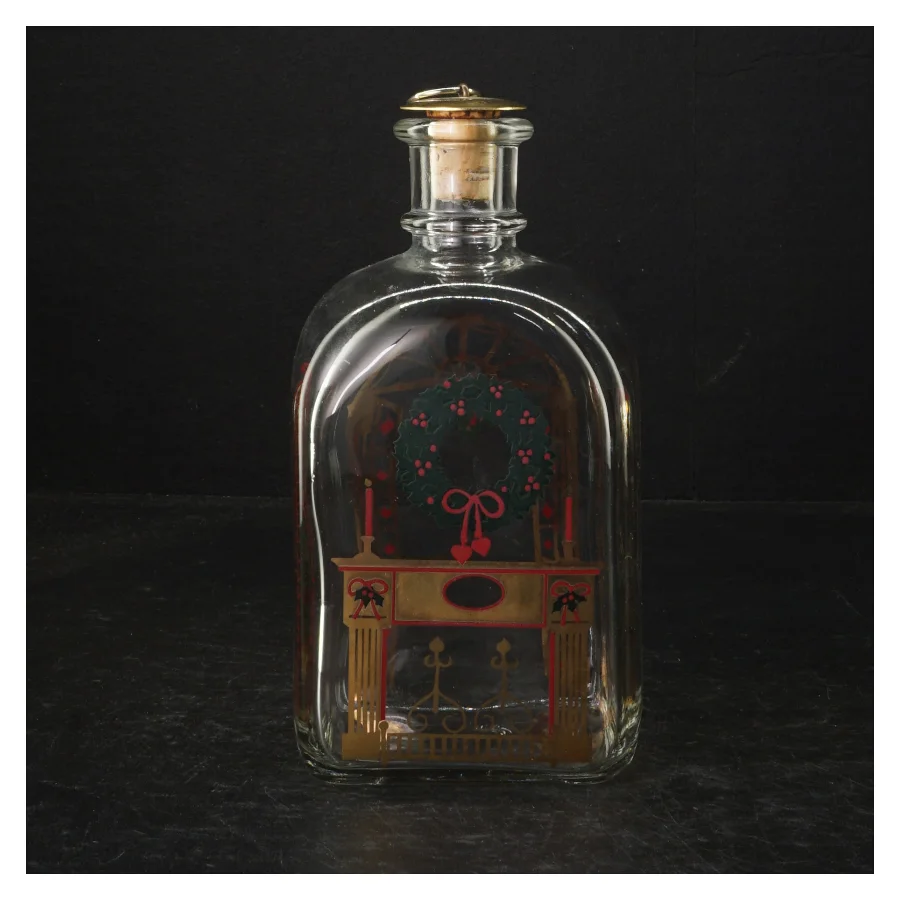  Holmegaard karaffel med julemotiver (str. 19 cm)