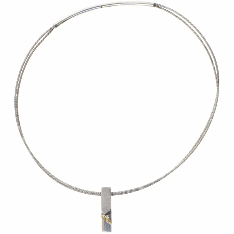 Halskæde med vedhæng i sølv (str. 45 cm)