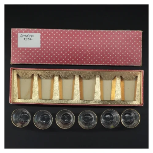 Vintage souvenir glas fra London (str. 6 x 4,5 cm)