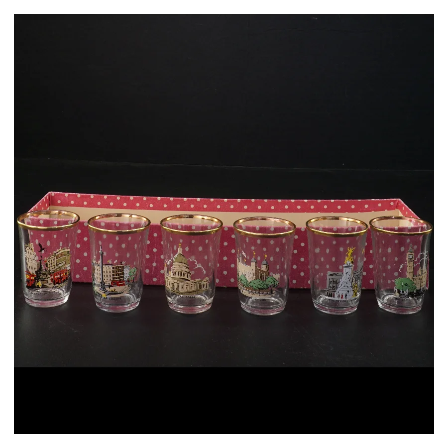 Vintage souvenir glas fra London (str. 6 x 4,5 cm)