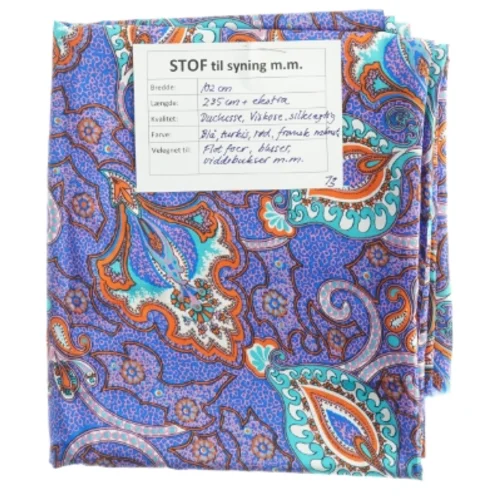 Mønstret stof i duchesse-kvalitet, silkeagtigt (str. 102 x 235 cm)