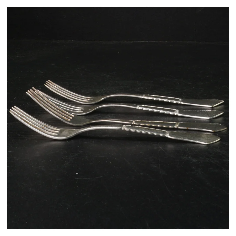 Middagsgafler, 2-tårnet sølvplet, Louise (str. 20 cm)