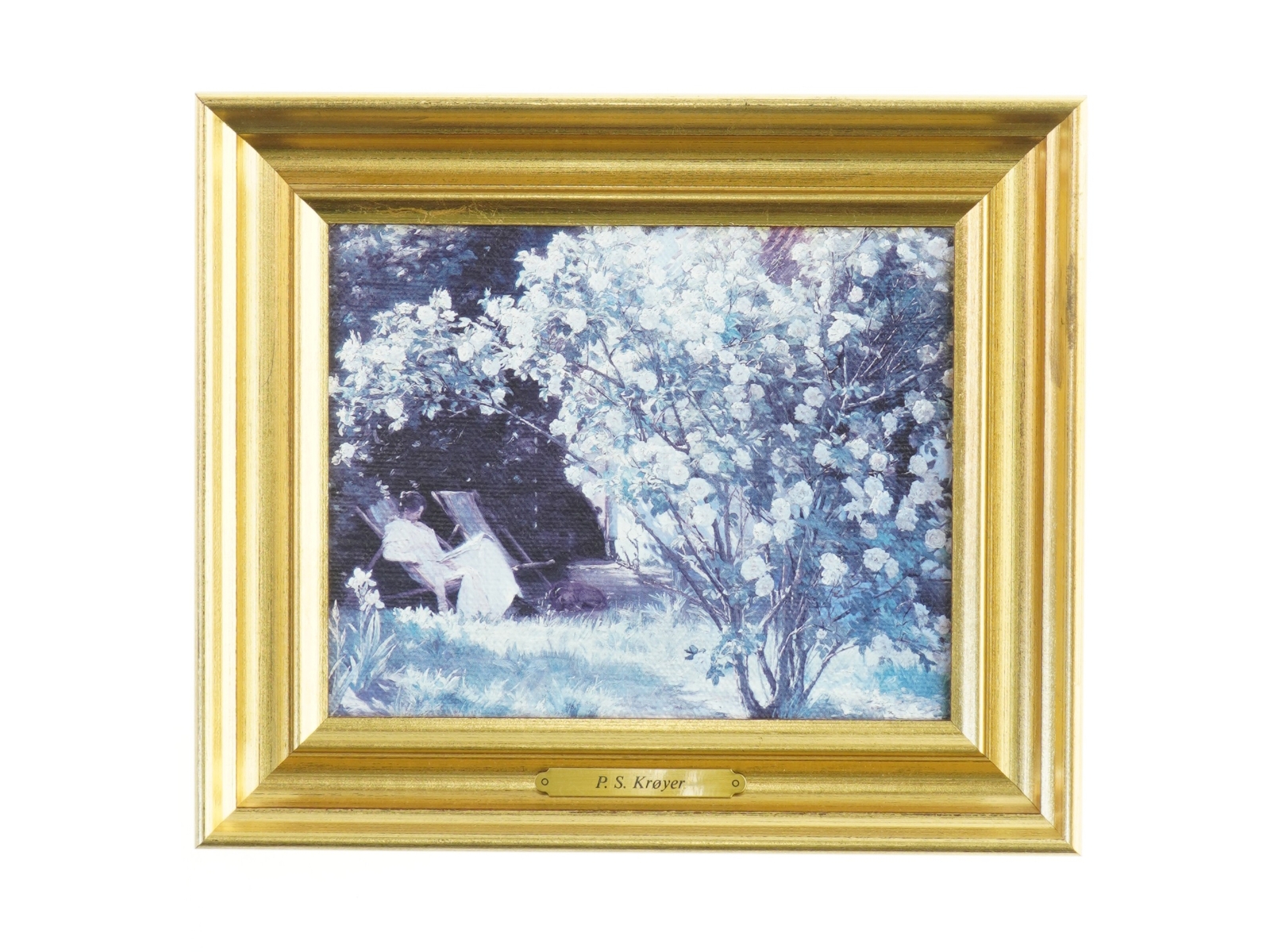 Indrammet billede, reproduktion, P.S. Krøyer (str. 25x22 cm)