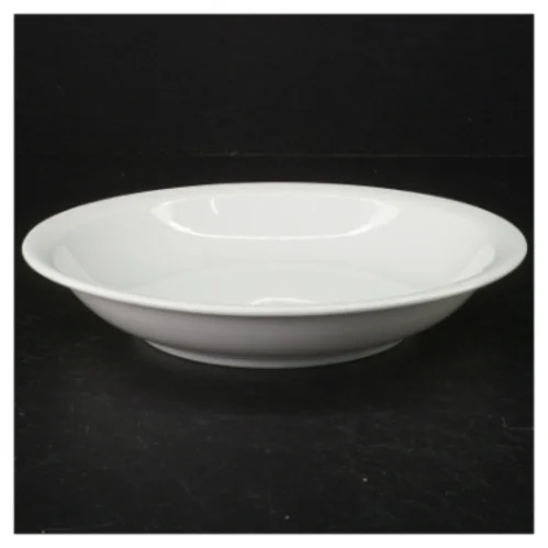 6 pastatallerkener/dybe tallerkener, hvidt porcelæn (str. 20 cm)