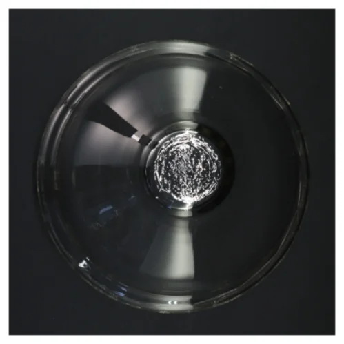 Stor opsats i sølvplet med glasindsats  (str. 24 x 22 cm)