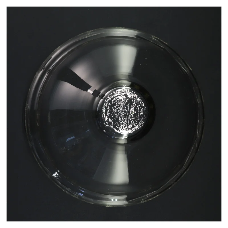 Stor opsats i sølvplet med glasindsats  (str. 24 x 22 cm)