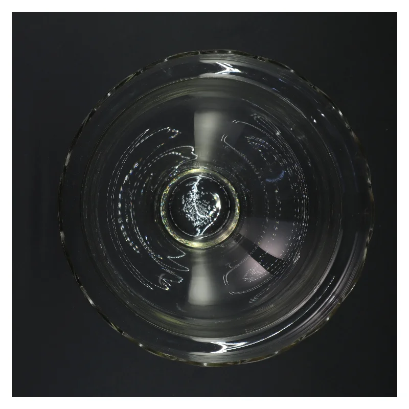 Stor opsats i sølvplet med glasindsats  (str. 24 x 22 cm)