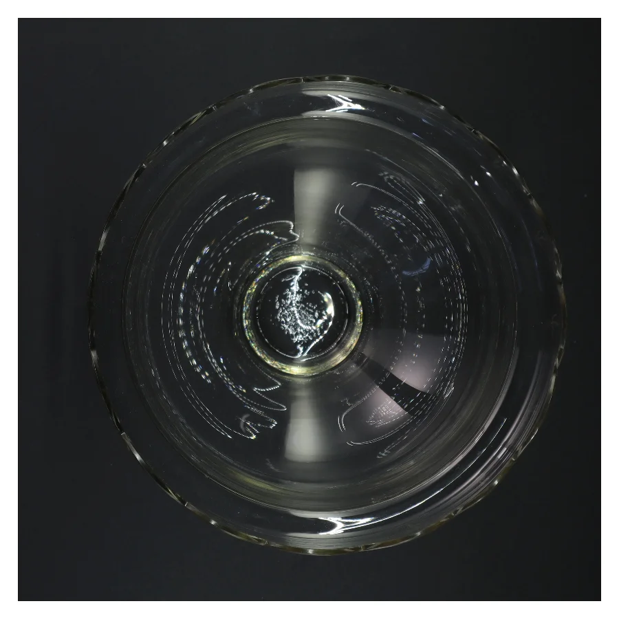 Stor opsats i sølvplet med glasindsats  (str. 24 x 22 cm)