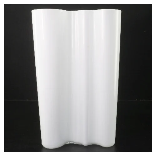 Hvid Alvar Aalto glasvase (str. 25,1x17 cm)