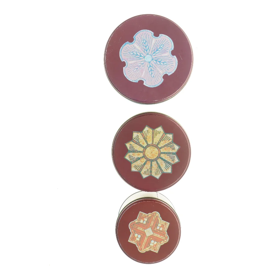 Dekorative dåser fra Søstrene Grene (str. 15 x 17 cm 14 x 16 cm og, 11 x 12 cm)